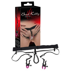 Bad Kitty Pearl string with silicone clamps