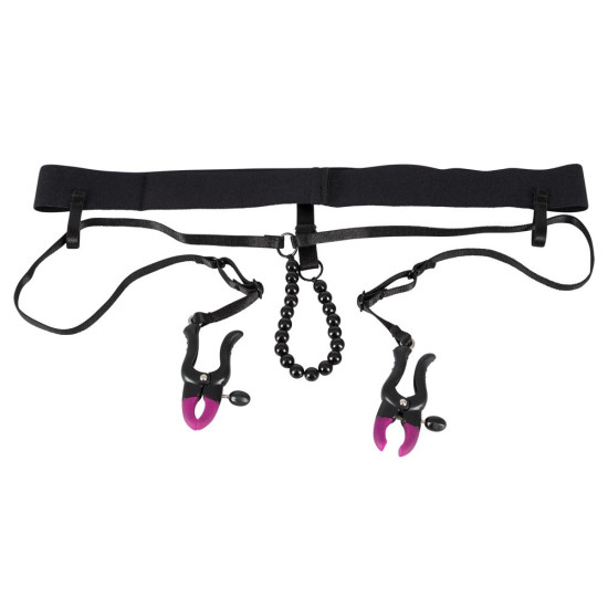 Bad Kitty Pearl string with silicone clamps