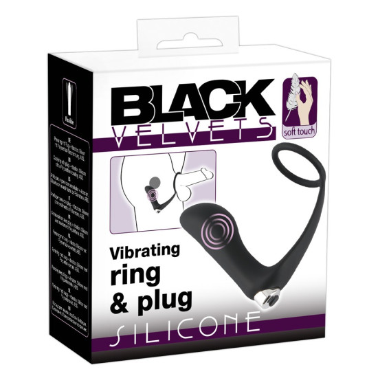 Black Velvets Vibrating ring&plug 10funk. /USB.
