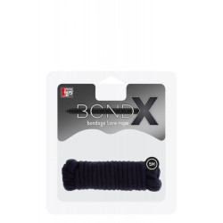 BondX Bondage rope 5m / fekete