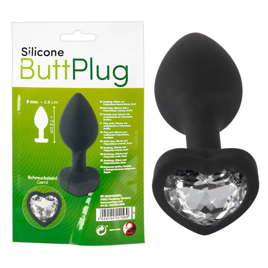 Butt Plug 'S' Silicone/ heart