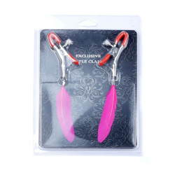 Fetish nipple clamps feather /No13