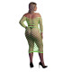 Glow in the dark /Top and skirt./green XL-XXXL
