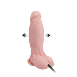 Inflatable penis with suction cup dong