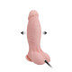 Inflatable penis with suction cup dong