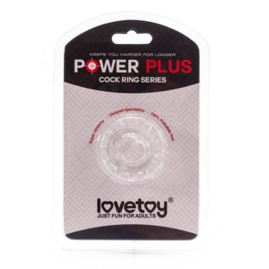 Power Plus cock ring /lv1432c/clear