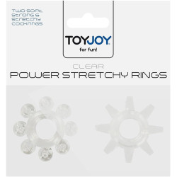 Power Stretchy Rings /clear, blue 2db