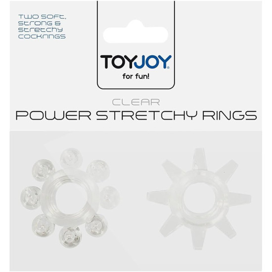 Power Stretchy Rings /clear, blue 2db