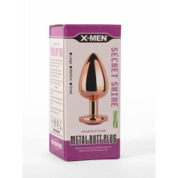 X-MEN Metal Butt Plug "M" rosegold /heart/